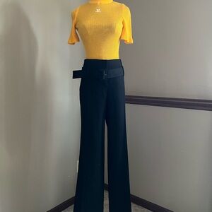 Prada Black Pants with faux belt 46